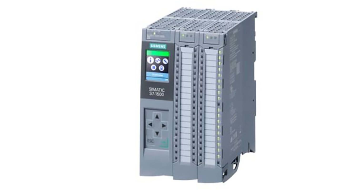 CPU PLC Siemens 6ES7511-1CK01-0AB0 con interfaccia PROFINET per controllo industriale. 16 ingressi digitali, 5 analogici. Prestazioni elevate.