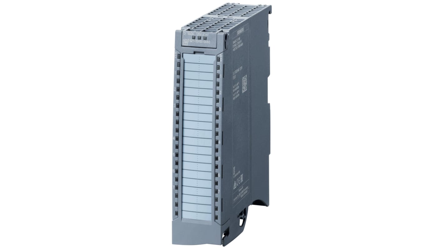 Modulo I/O digitale Siemens 6ES7521-7EH00-0AB0, 16 ingressi, 24 V, dimensioni 147 x 35 x 129 mm, per serie SIMATIC ET 200S.