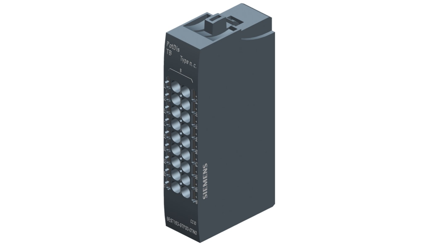 Morsettiera Siemens 6ES7193-6TP00-0TN0 per ET 200SP, 18 terminali, dimensioni 15mm x 74mm x 34mm, compatibile con SIMATIC.