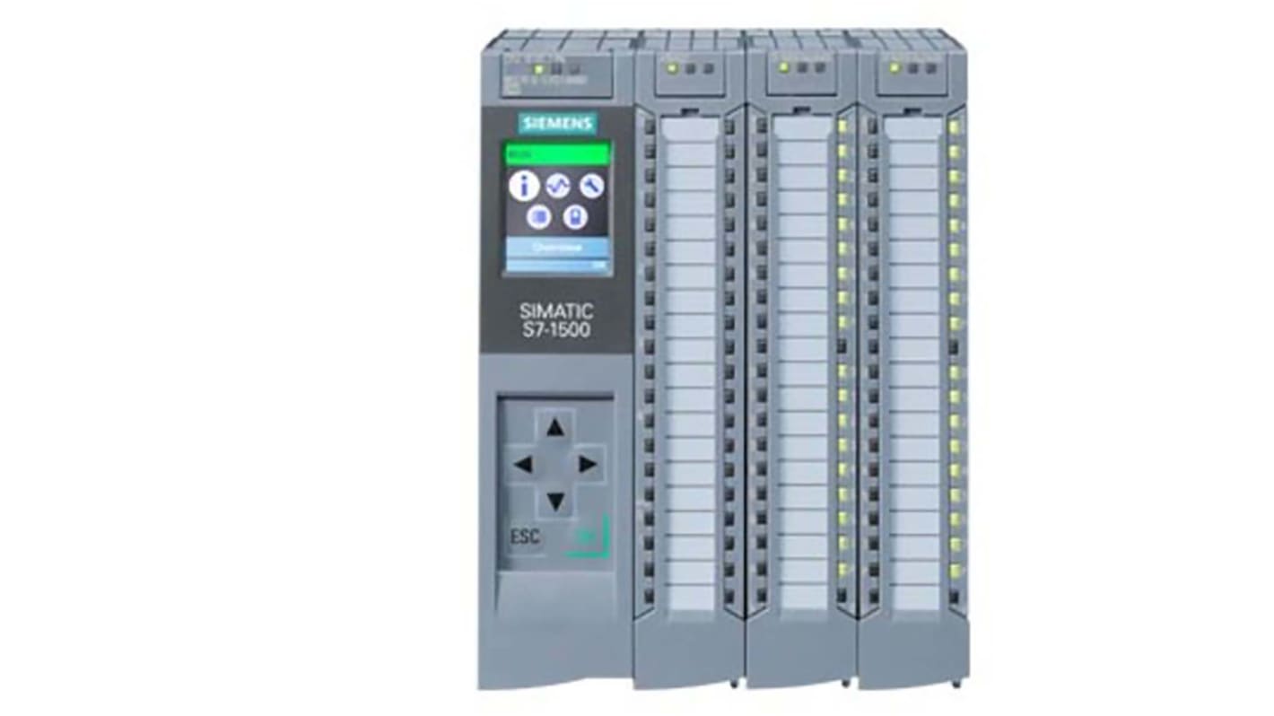 CPU PLC Siemens 6ES7512-1CK01-0AB0 con 32 uscite digitali e 2 analogiche per automazione industriale. Profinet, 6 contatori ad alta velocità.