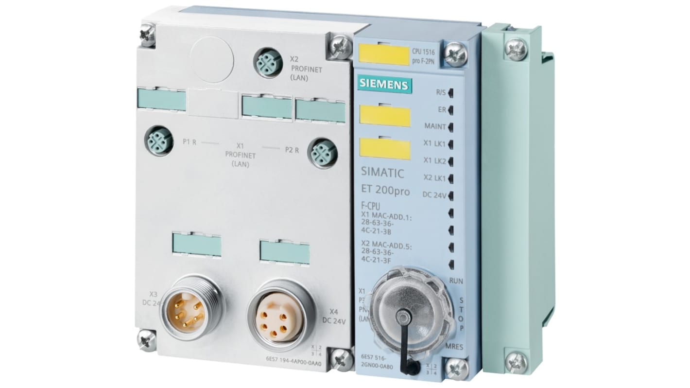 CPU PLC Siemens 6ES7516-2GN00-0AB0, 20 ingressi/uscite, interfaccia Ethernet, alimentazione 2,275 W.