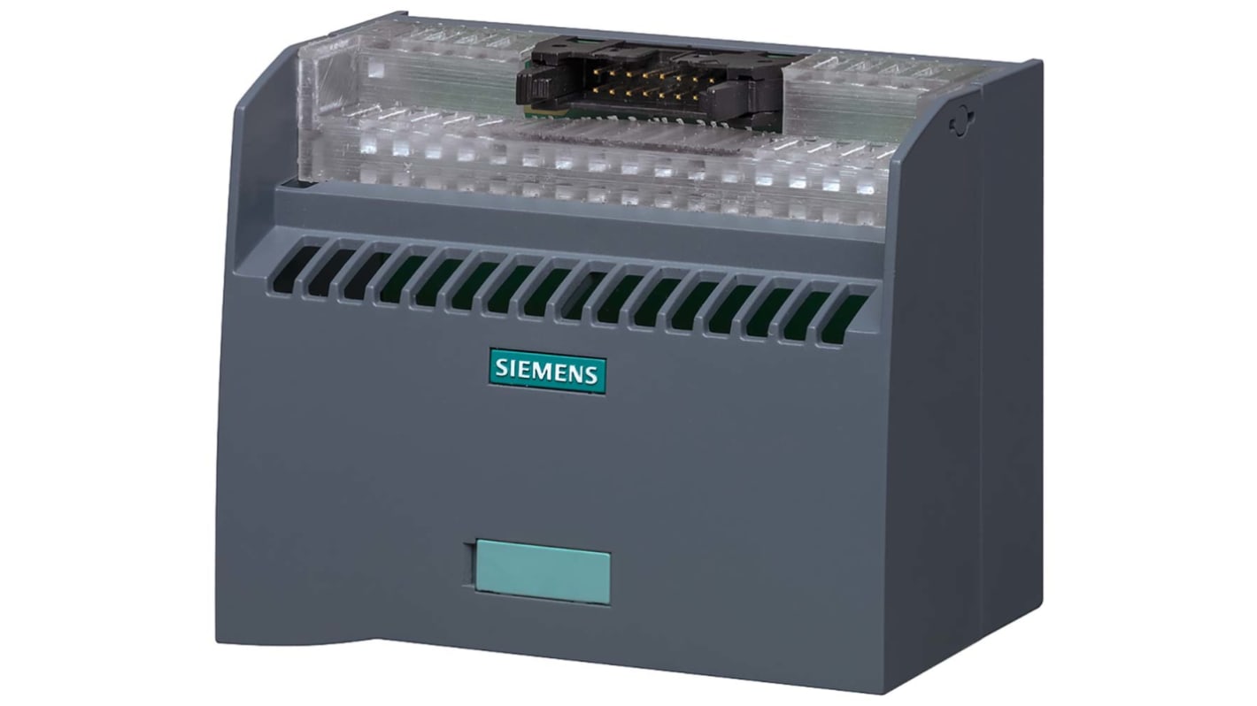 Modulo di uscita digitale Siemens 6ES7924-0BD20-0BC0, 8 contatti NA, montaggio su guida DIN, dimensioni 76 x 100 x 60 mm.