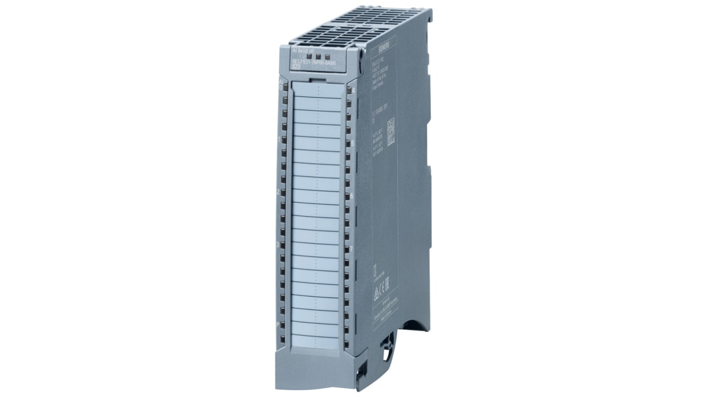 Modulo di ingresso analogico Siemens 6ES7531-7NF00-0AB0 per S7-1500 ET 200, 8xU/i HF, 24 bit, MSI, diagnostica integrata.