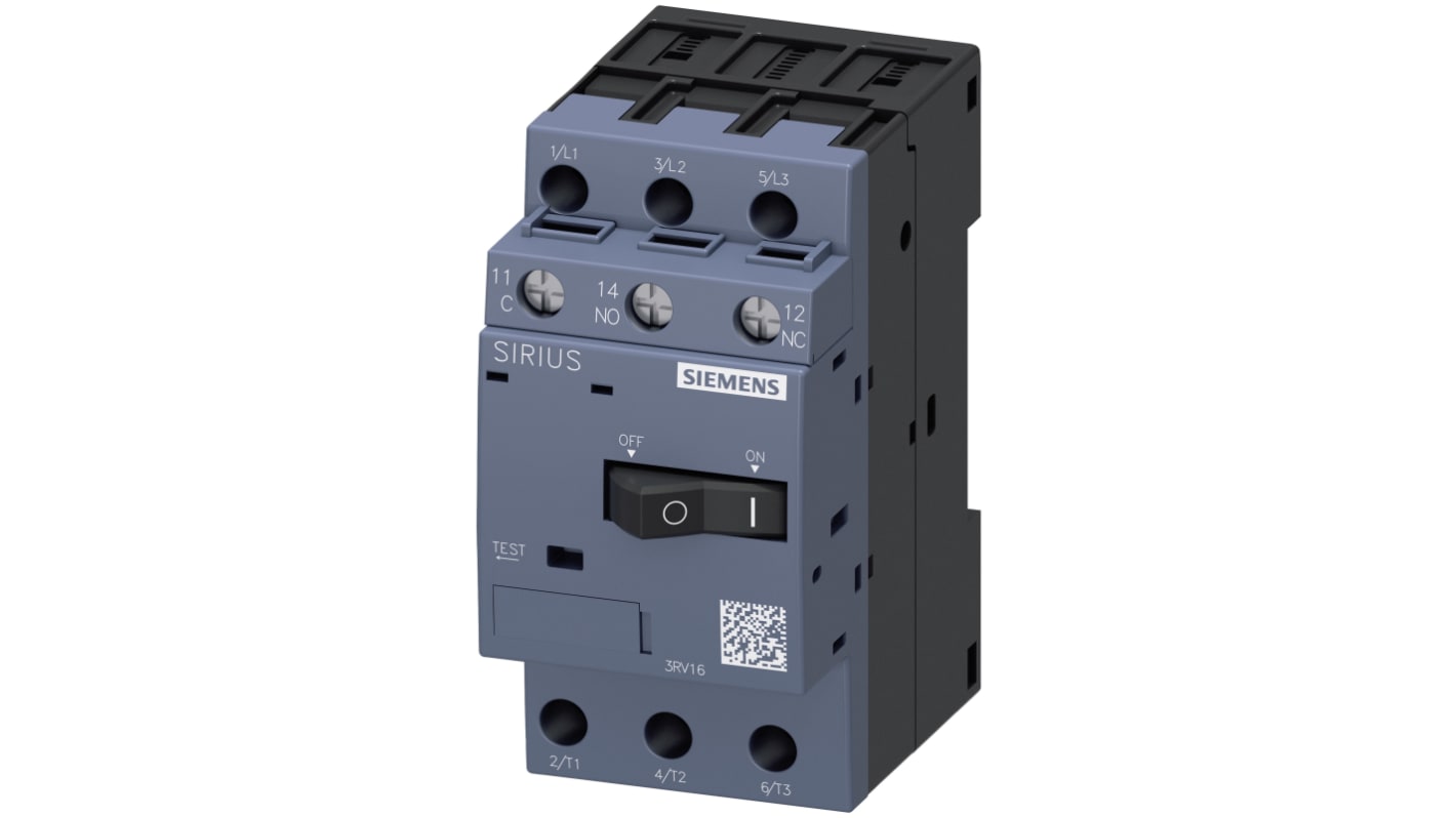Interruttore automatico del motore Siemens 3RV1611-1DG14, 20 A, montaggio su guida 35mm, classe di scatto 10, -20 °C a +60 °C.