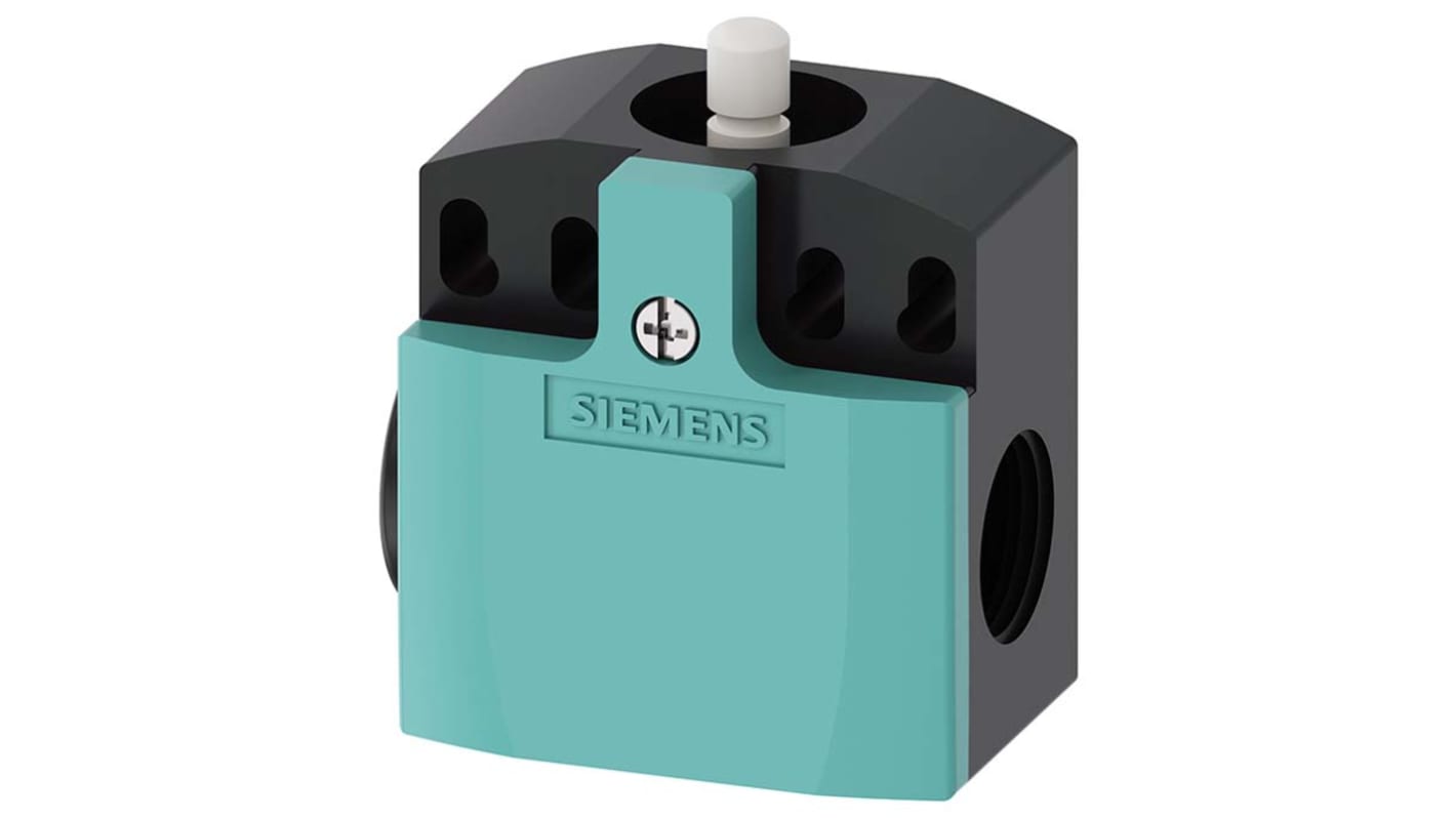 Interruttore di fine corsa Siemens 3SE5242-0CC05, stantuffo, 1NC/1NA, custodia plastica, protezione IP66/IP67.