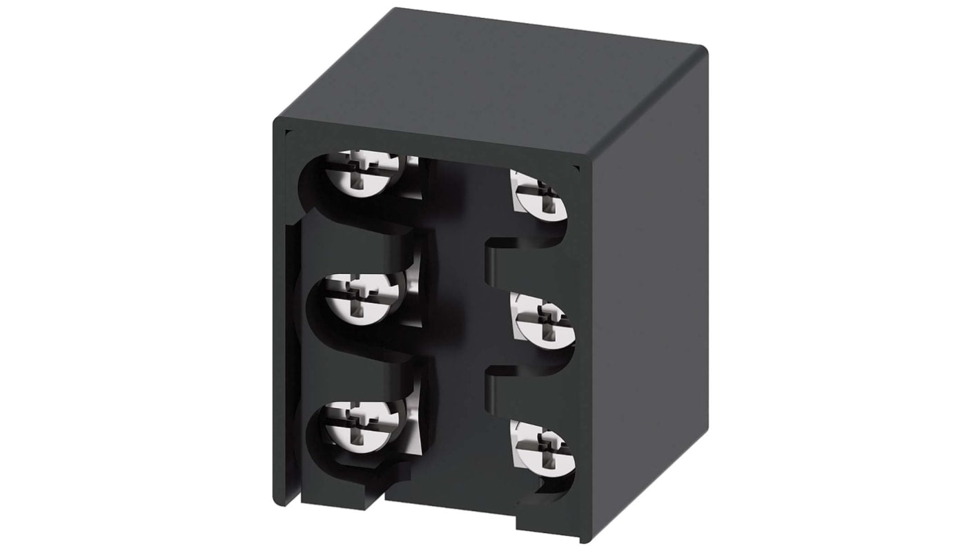 Blocco contatto finecorsa Siemens 3 poli, 250V, 10A, 1 NC e 2 NA, montaggio a vite, serie 3SE5. Codice 3SE5000-0PA00.