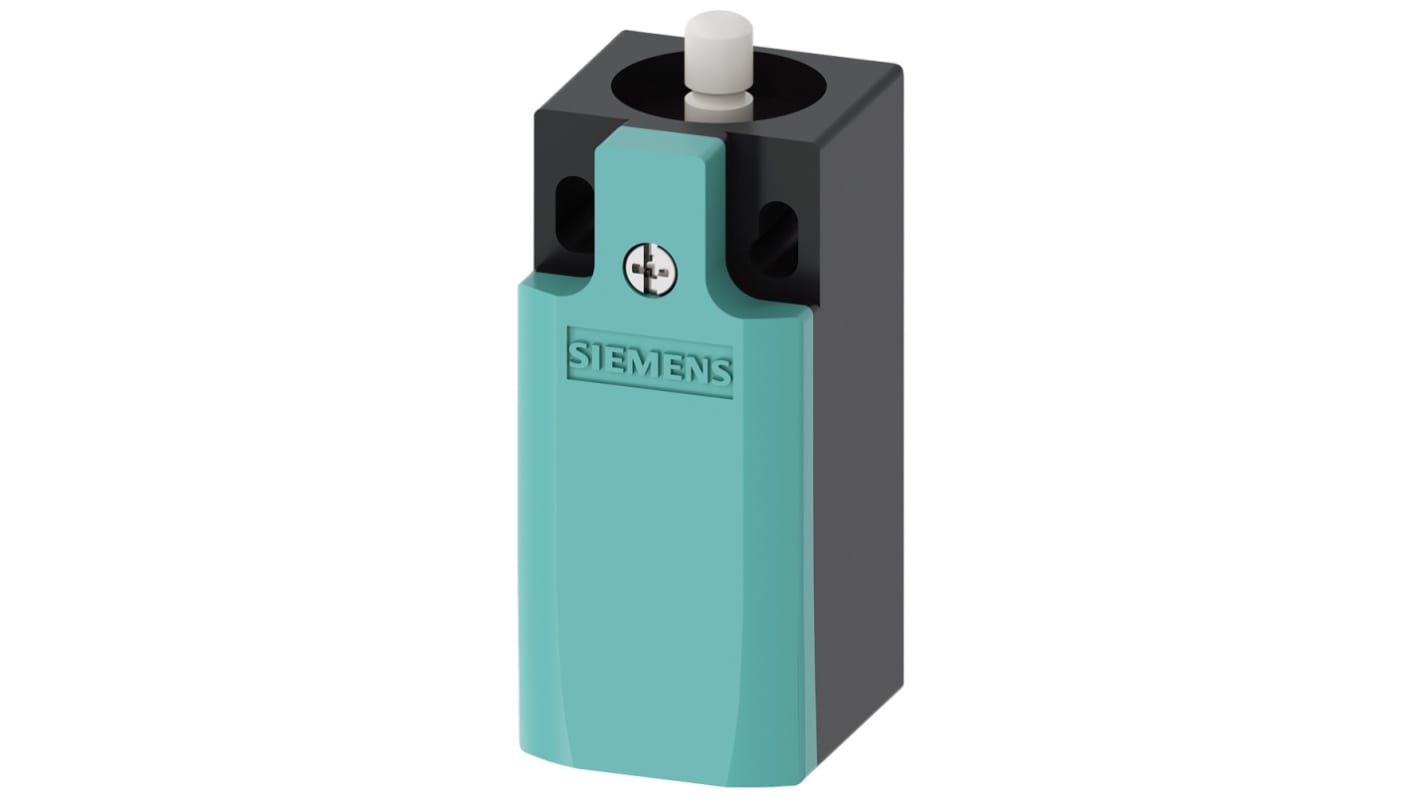 Interruttore di fine corsa Siemens 3SE5232-0LC05-1CA0, stantuffo, 2NC/1NA, IP65, per ambienti da -25 °C a +85 °C.