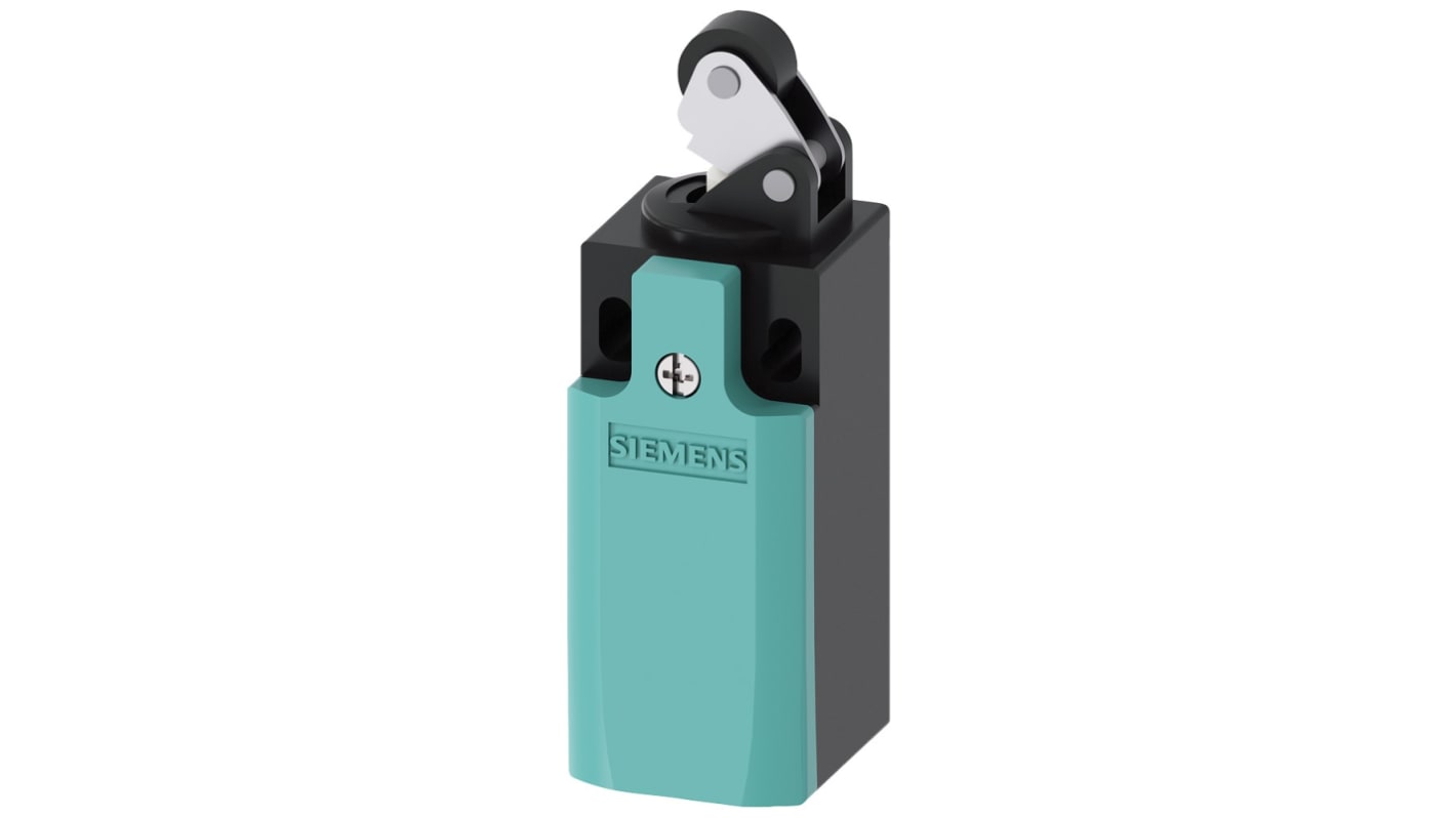 Interruttore di fine corsa Siemens 3SE5232-0CE12-1CA0, rullo, 1NC/1NA, IP65, corrente 6A, tensione 400V, temperatura -25/+85°C.