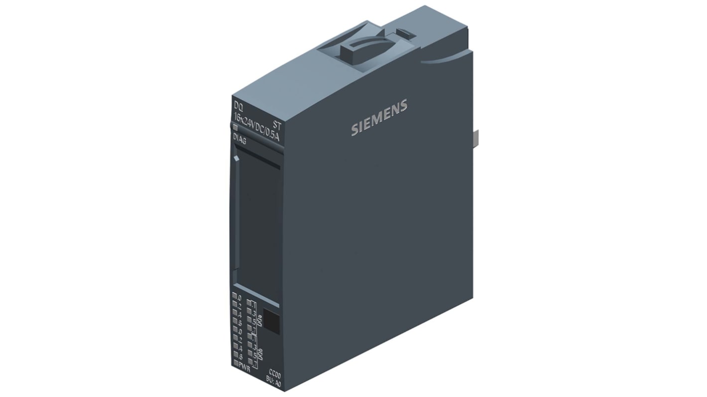 Modulo I/O PLC Siemens 6ES7132-6BH01-0BA0 per trasferire segnali digitali a PLC, 16 uscite, 24V c.c. Ideale per ambienti industriali, compatibile con PROFIBUS e PROFINET.