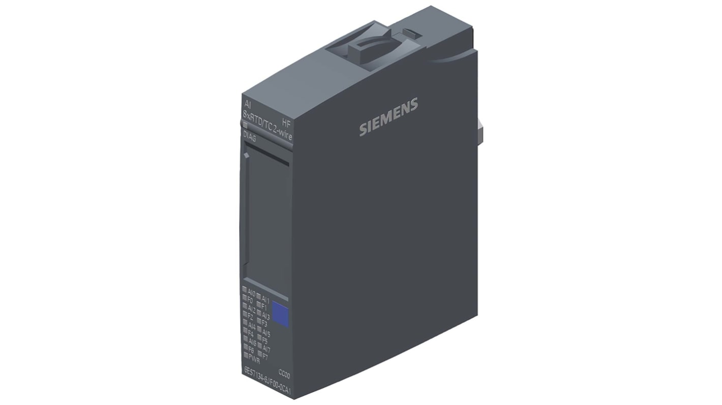 Unità di ingresso analogica Siemens 6ES7134-6JF00-0CA1 con 8 canali, risoluzione 16 bit. Ideale per misurazioni di tensione, resistenza e temperatura in sistemi HVAC.
