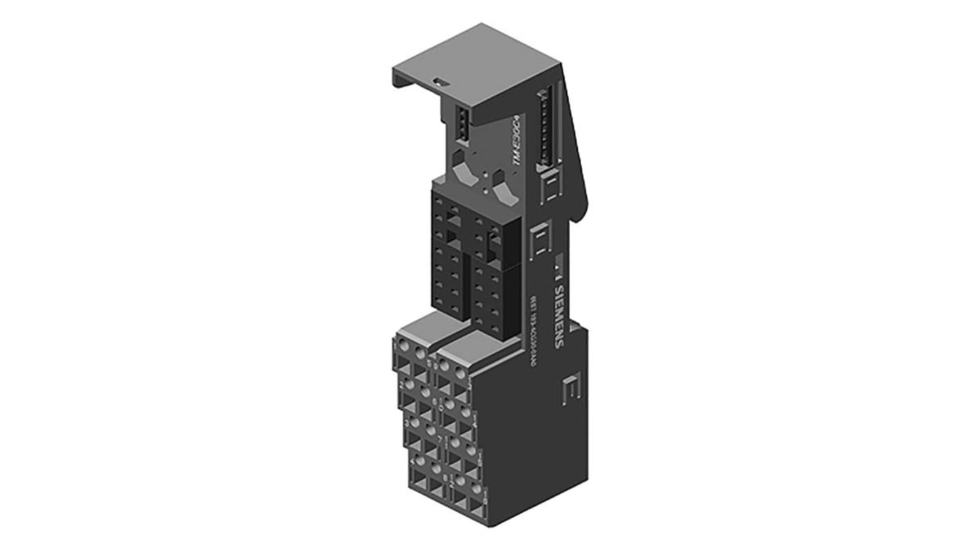 Morsettiera Siemens 6ES7193-4CG30-0AA0 per ET 200S, modulo terminale con 16 punti di collegamento, larghezza 30mm.