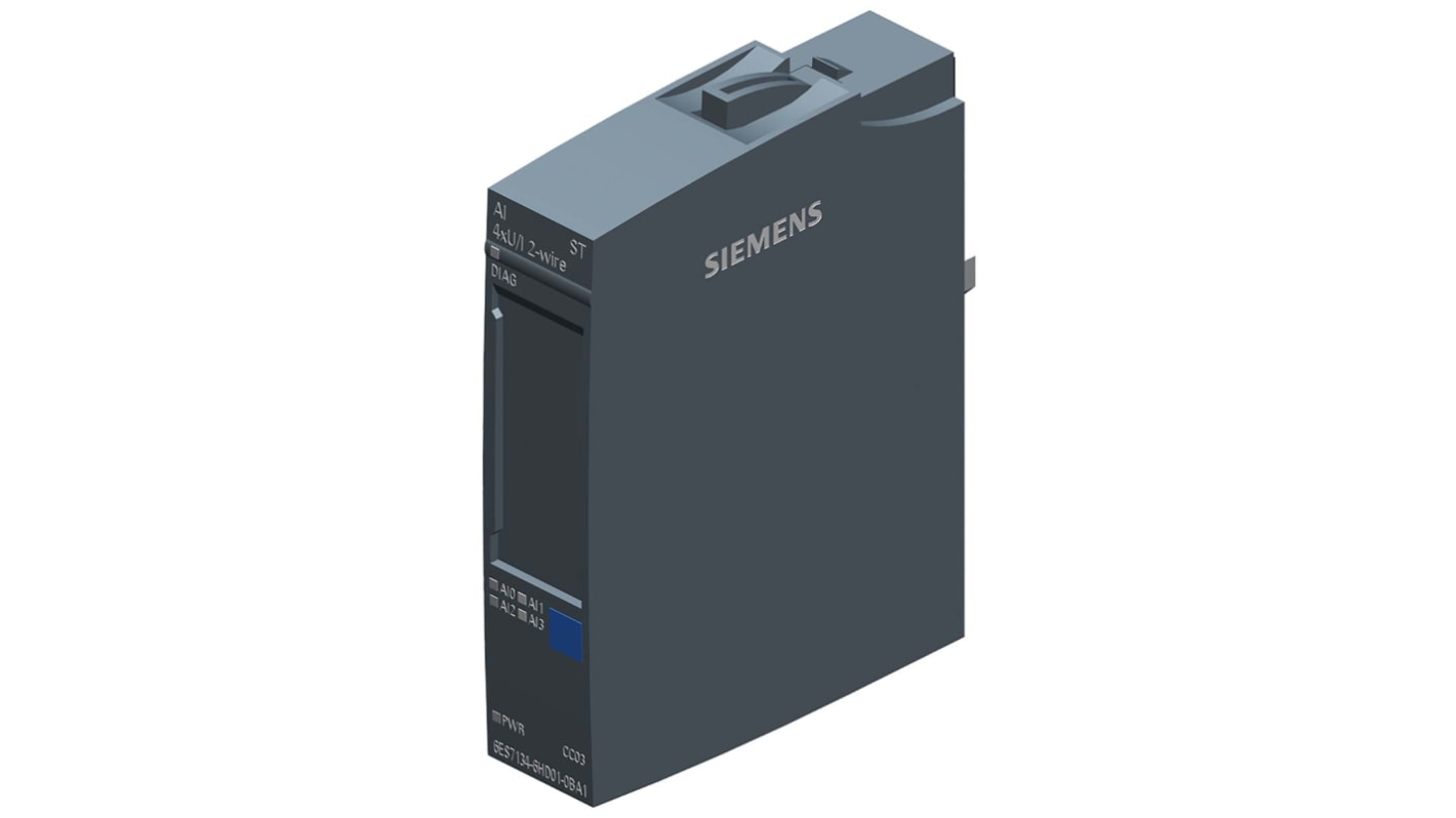 Unità di ingresso analogico Siemens 1762, 6ES7134-6HD01-0BA1 con 4 ingressi SIMATIC. Precisione 0,05%, temperatura -30 °C / +60 °C. LED per diagnosi.