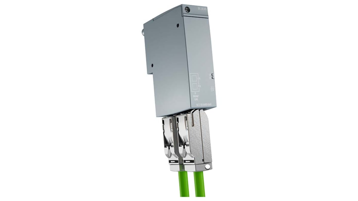 Adattatore bus Siemens 6ES7193-6AR00-0AA0 per PROFINET, 2 porte RJ45. Connettività affidabile per sistemi automatizzati.