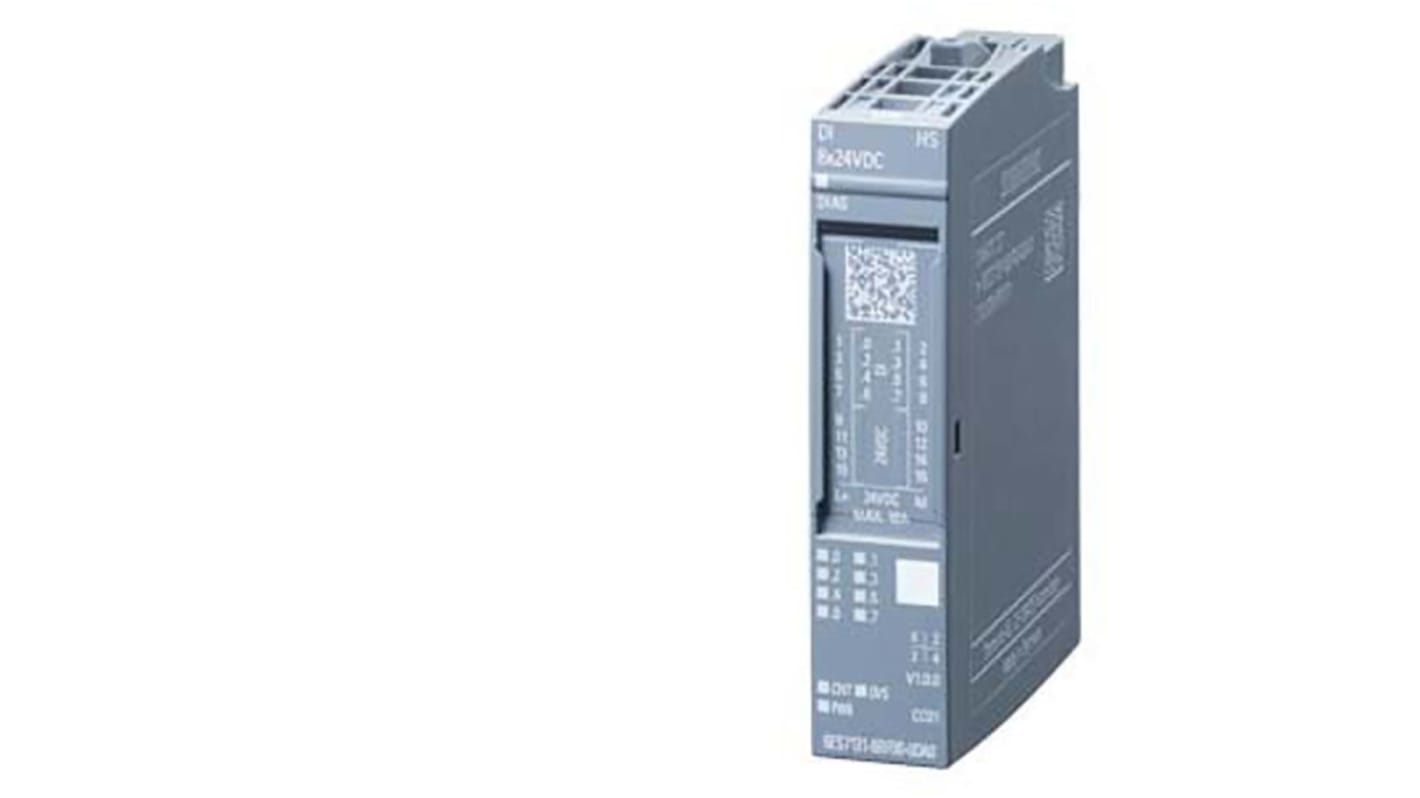 Modulo ingresso digitale 8x ad alta velocità 24V c.c. Siemens - 6ES7131-6BF00-0DA0. Serie SIMATIC ET 200SP, ideale per applicazioni industriali.