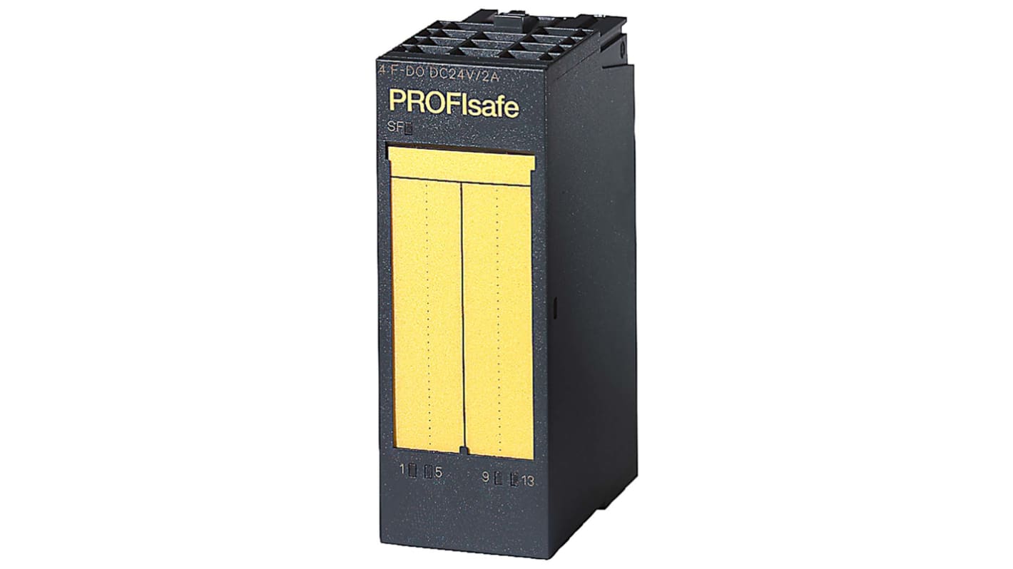 Modulo di espansione digitale Siemens 6ES7138-4FR00-0AA0 per ET200S, 24V, 1 ingresso e 1 uscita, dimensioni 81 x 30 x 52 mm.