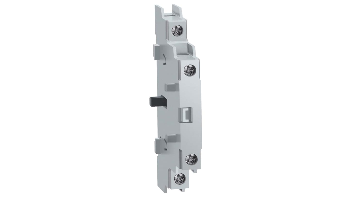 Interruttore ausiliario Schneider Electric VLSA10R1E per sezionatori TeSys VLS, contatto NC, montaggio su guida DIN, grado di protezione IP20.