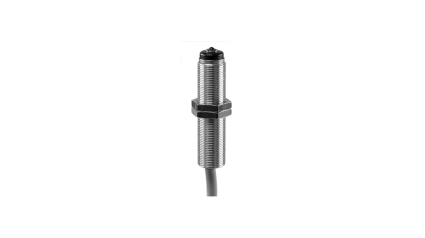 Baumer MY COM L75P80/L, sensore di prossimità cilindrico NPN M8, rilevamento 8 mm, grado di protezione IP67.