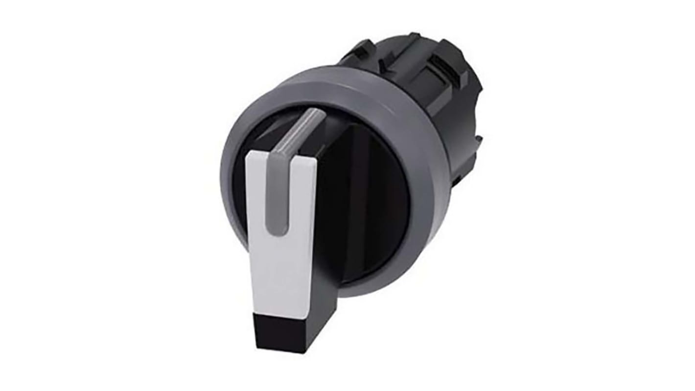 Selettore Siemens 3SU1002-2FM60-0AA0, 3 posizioni, diametro 22 mm, illuminato, grado di protezione IP66/IP67/IP69K.