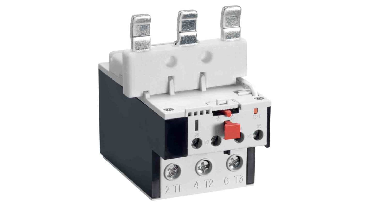 Relè contattore Lovato RF110110, 1 NO + 1 NC, 110 A, per sistemi trifase, montaggio su contattori serie BF95 a BF150.