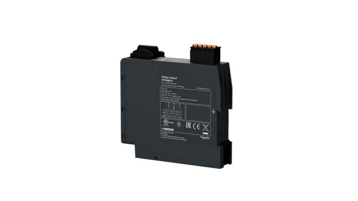 Modulo I/O analogico Schneider Electric TPRAN2X1 per TeSys Island, 24 V c.c., 2 ingressi e 1 uscita isolati, montaggio su guida DIN. Dimensioni 25 x 118 x 114 mm.