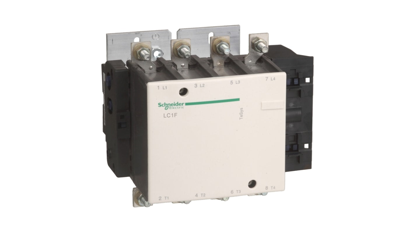 Contattore Schneider Electric LC1F1154P7, 4 poli 4NO, 200 A, bobina 230 V AC, progettato per applicazioni versatili.