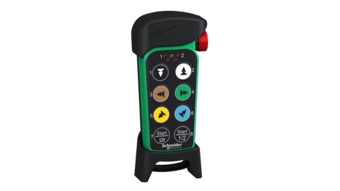 Stazione di controllo wireless Schneider Electric ZART8LS, compatta, 8 pulsanti, comunicazione ZigBee, grado di protezione IP65.