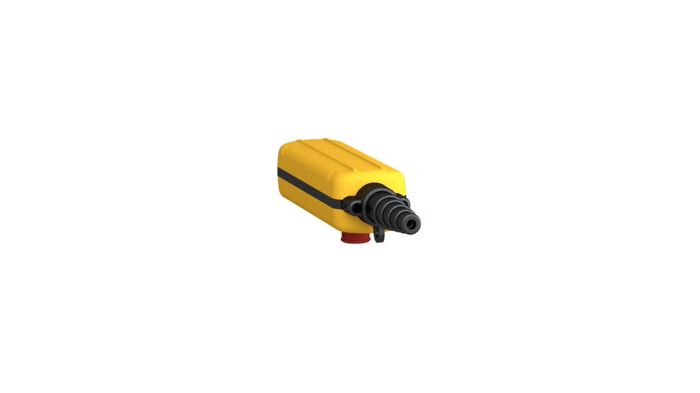 Stazione pensile a pulsante Schneider Electric XACA4913, 4 pulsanti, protezione IP65, contenitore giallo in polipropilene.