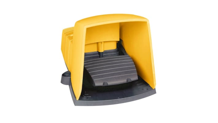 Interruttore a pedale instabile On-Off Schneider Electric XPEY611, IP55, 1 pedale, contatti 2NC+NA, tensione AC 240V, DC 250V.