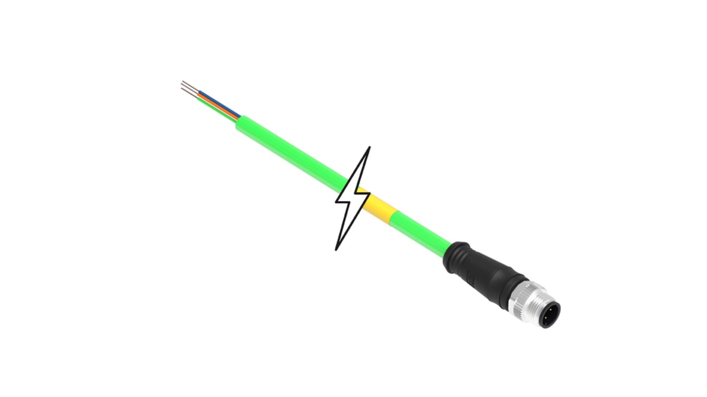 Unità di distribuzione Brad from Molex 1300480298, 4 porte M12, tensione 30V cc, interfaccia Ethernet, lunghezza 30m.