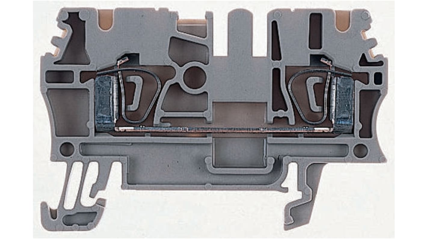 Weidmüller 1739620000 Terminali standard senza vite su guida DIN serie Z, Marrone, livello Singolo, 125A - Morsetto di tensione, resistenza fino a 120 °C, installazione rapida, ideale per spazi ristretti.