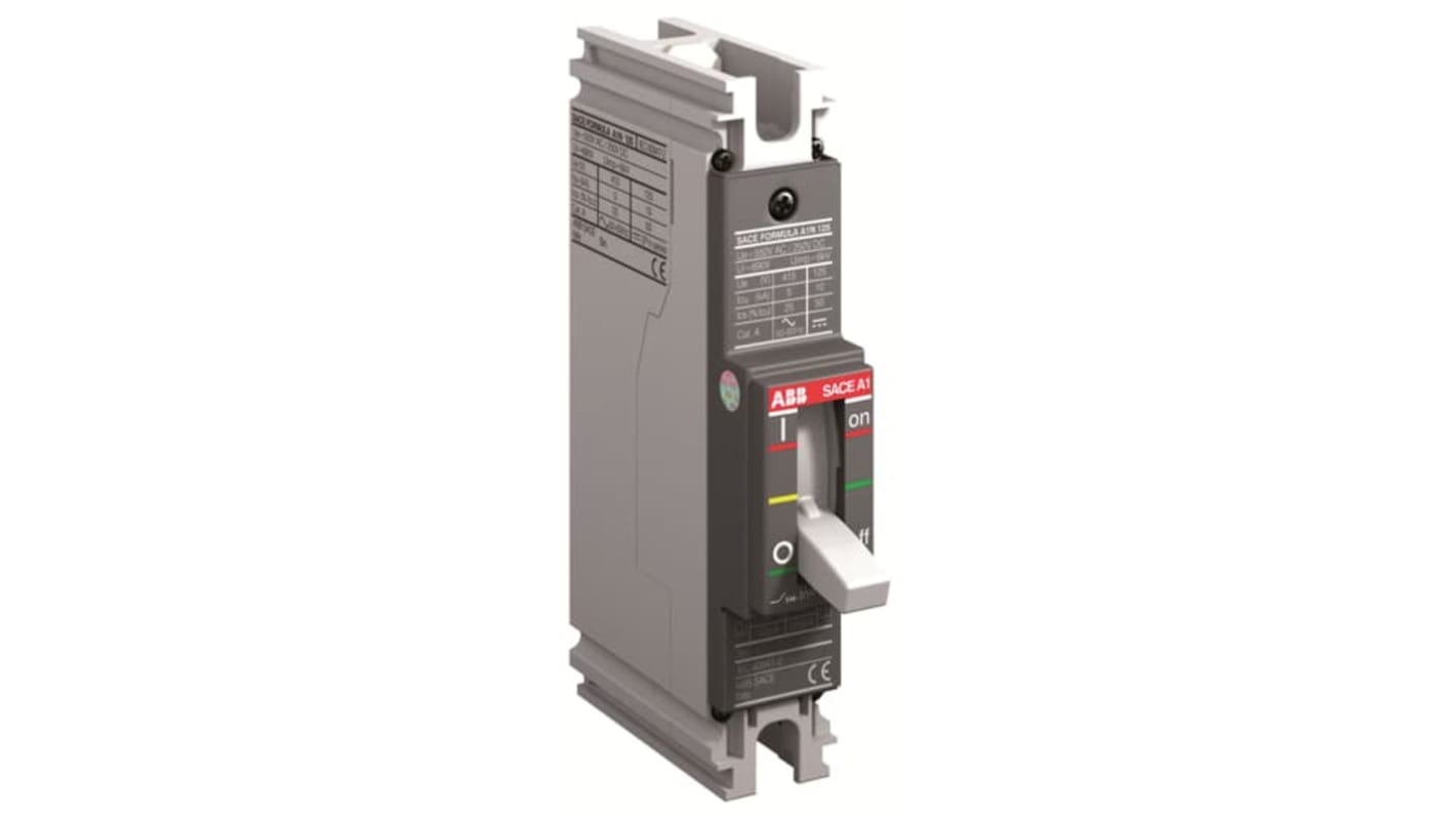 Interruttore automatico MCCB ABB 1SDA066686R1, 1 polo, 20 A, 415 V, montaggio fisso, dimensioni 130 x 25.4 x 60 mm.