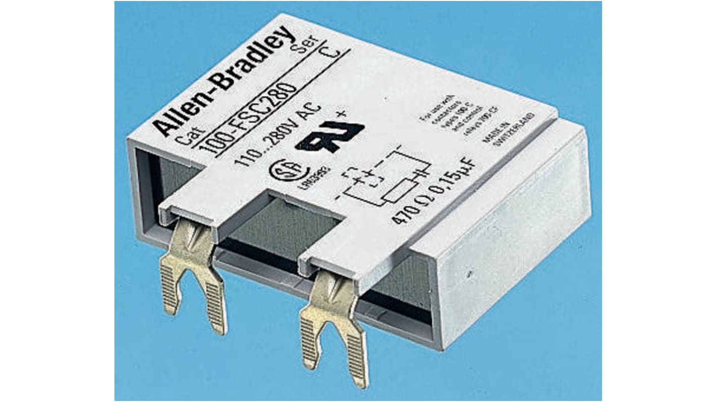 Soppressore di sovratensioni Allen Bradley 100-FSC48M per moduli MCS, montaggio diretto sui morsetti, compatibile con Serie 100C.