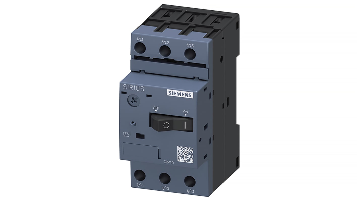 Interruttore automatico del motore Siemens 3RV1011-0FA10 - 0,5 A SIRIUS, 3 poli, 100 A, 690 V, cortocircuito 50 kA - Ideale per applicazioni industriali.