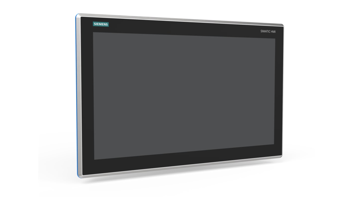 Pannello HMI Siemens 6AV7285-6LH00-0AA0, 21,5" TFT, risoluzione 1920x1080, IP69K, alimentazione 24 V c.c., dimensioni 544x345x62,5 mm.