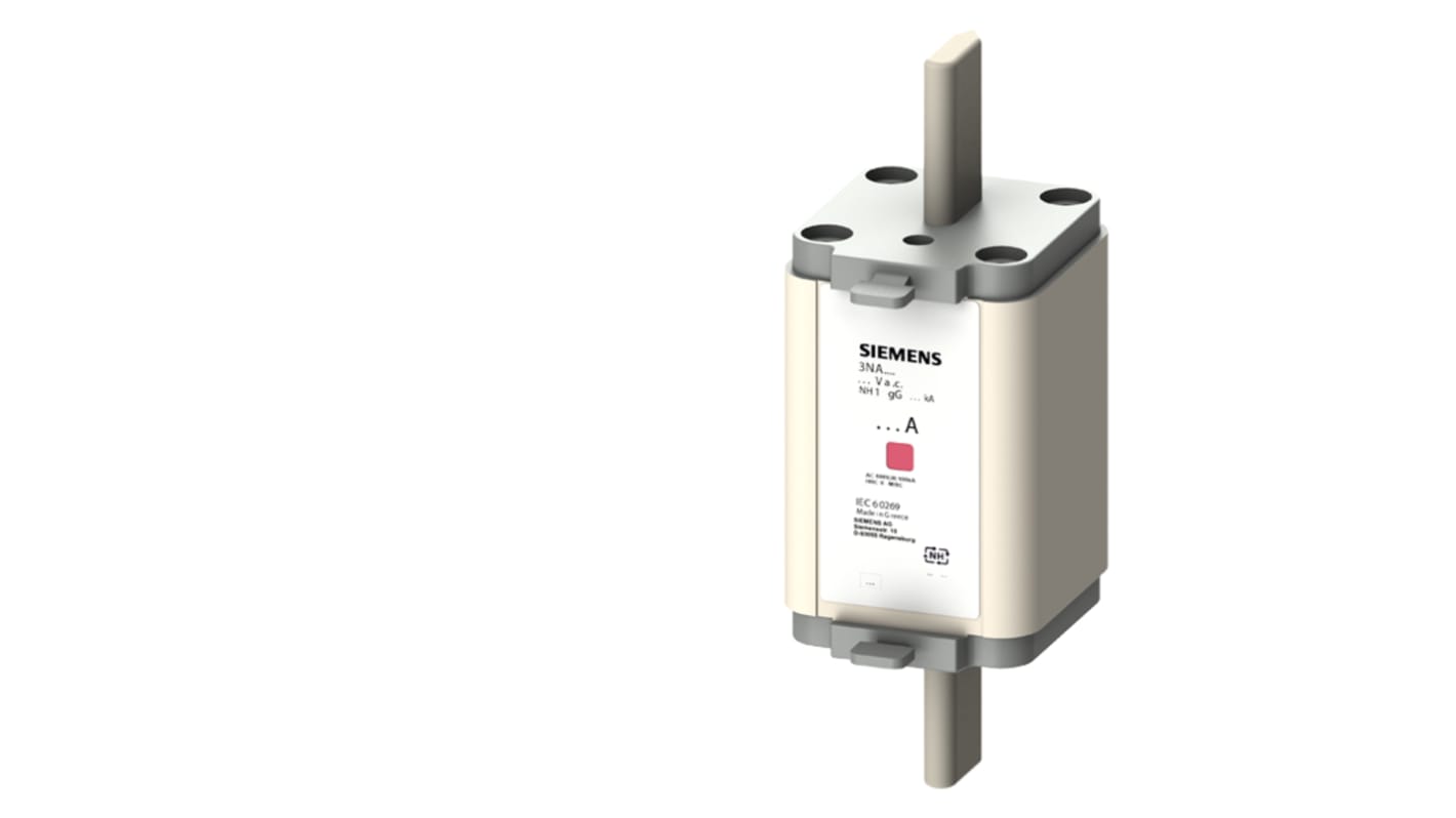 Fusibile NH Siemens 3NA6144, 250A, per protezione impianti, tensione 440-500V, classe NH1, attacchi placcati in argento.