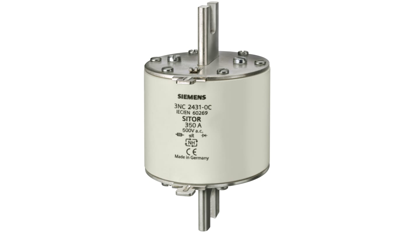 Fusibile NH3 Siemens 3NC8423-0C, 150A, 690/440V, per protezione semiconduttori da cortocircuiti.