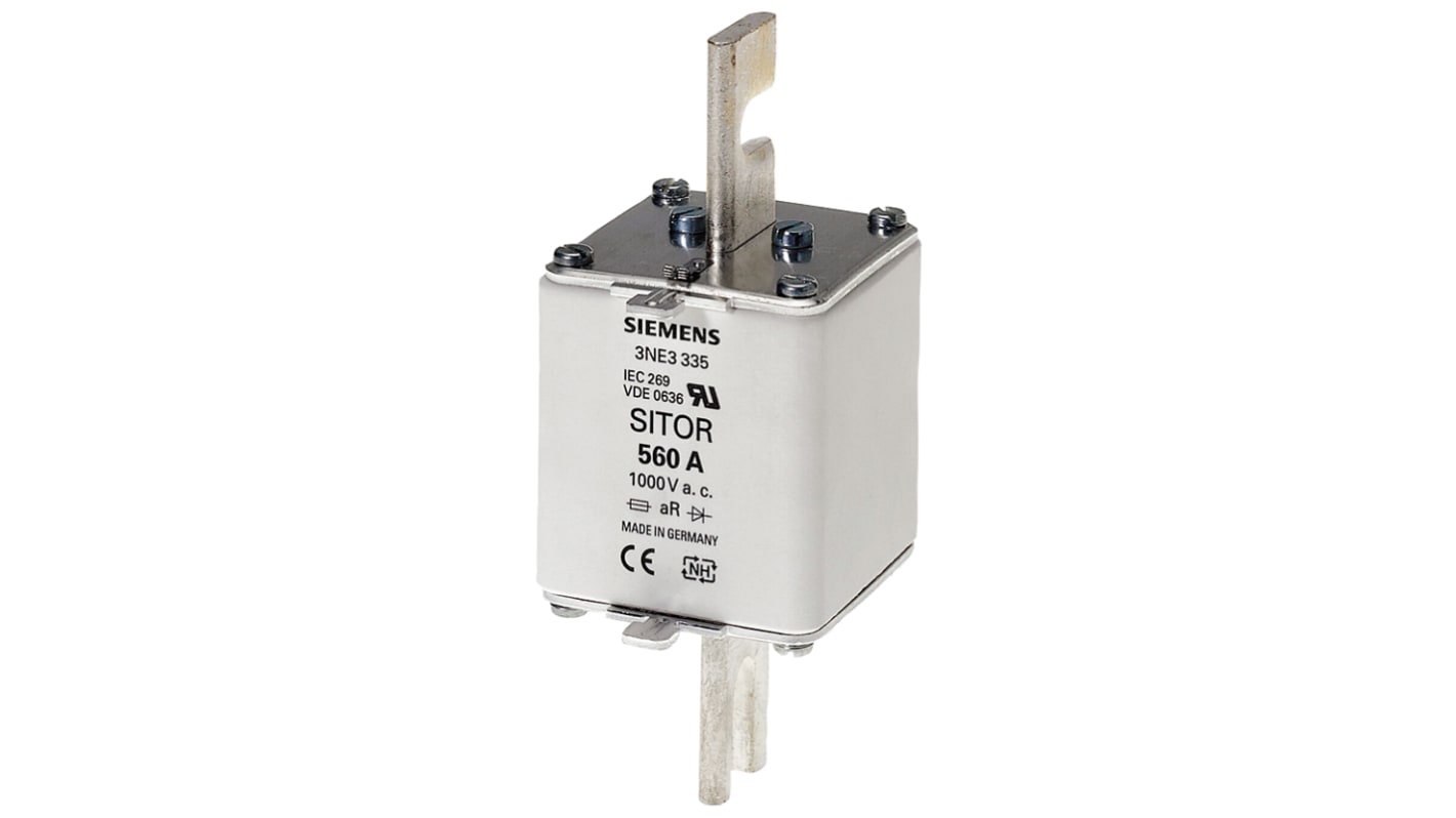 Fusibile NH2 Siemens 3NE3333, 450A, 1kV ac, per protezione rapida in applicazioni industriali.