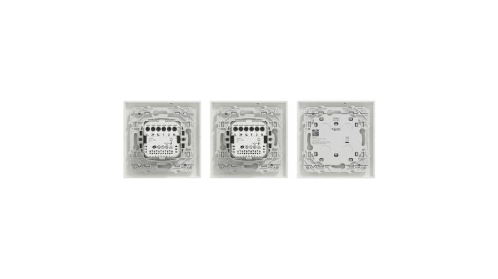 Pulsante Schneider Electric S520567K, 230V ca, IP20, per attuatori ciechi, installazione a parete, kit da tre unità.