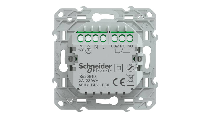 Termostato Schneider Electric S520619, montaggio a staffa, progettato per il controllo della temperatura in ambienti industriali.