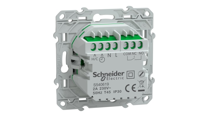 Termostato Schneider Electric S540619, montaggio a staffa, per applicazioni industriali, garantisce installazione sicura e monitoraggio termico.