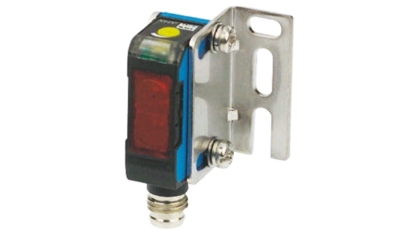 Sensore fotoelettrico Sick WT150-N132, rilevamento da 10 mm a 250 mm, alloggiamento miniaturizzato, grado di protezione IP67.