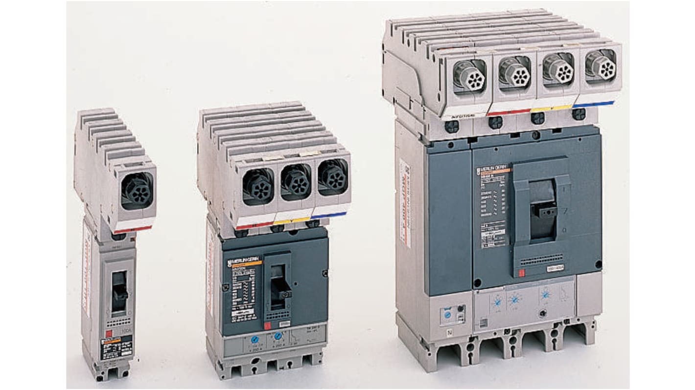 Interruttore magnetotermico scatolato Schneider Electric MGP1001L3, 1 polo, 100A, montaggio a pannello, 25 kA.