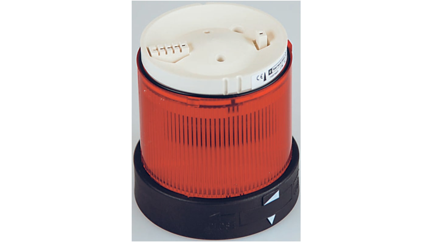 Segnalatore luminoso Schneider Electric XVBC2G4, LED rosso, 120 V c.a., IP66, ideale per ambienti rumorosi e pericolosi. Alta luminosità e affidabilità per torri di segnalazione visiva e acustica.