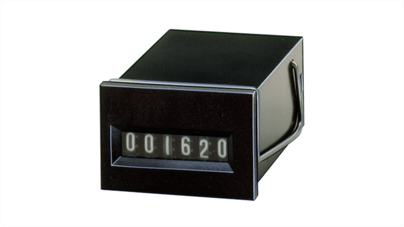 Contatore Kübler 1.160.201.013 per impulsi, 6 cifre, montaggio a pannello, alimentazione 24 V c.c., dimensioni 31 x 20 mm.