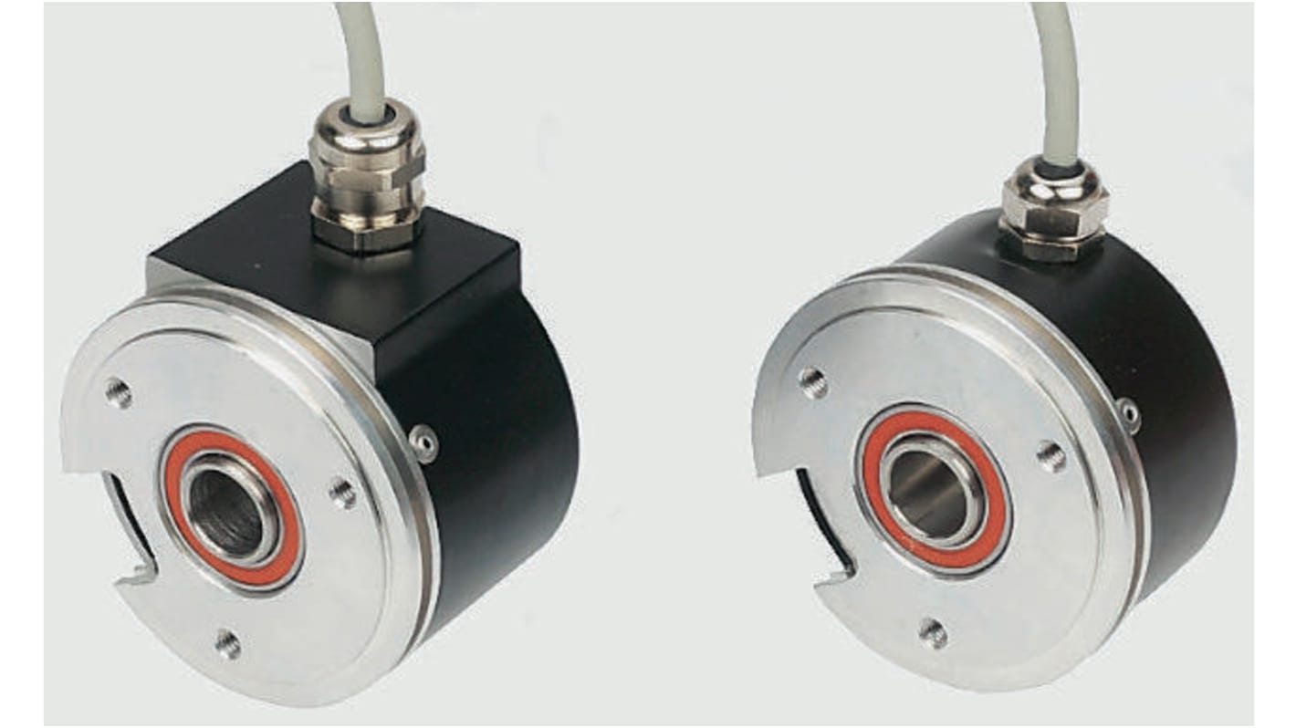 Encoder incrementale Baumer BHF 16.25W1024-12-5, tecnologia ottica, 1024 impulsi/giro, flangia in alluminio, IP42, 12mm.