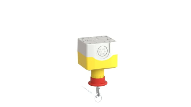 Pulsante di arresto di emergenza Schneider Electric Harmony XALK, montaggio superficiale, 1NO + 2NC, grado di protezione IP69K.
