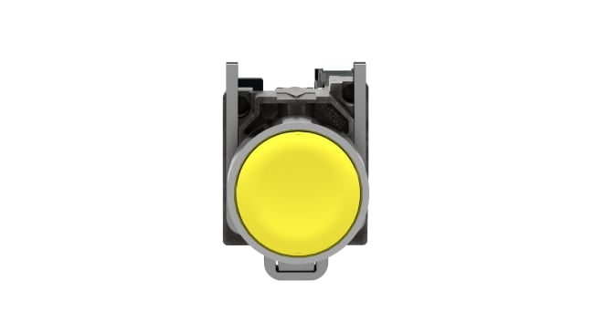 Pulsante di attivazione momentanea giallo Schneider Electric XB4BA51 per impianti industriali - Serie Harmony XB4.