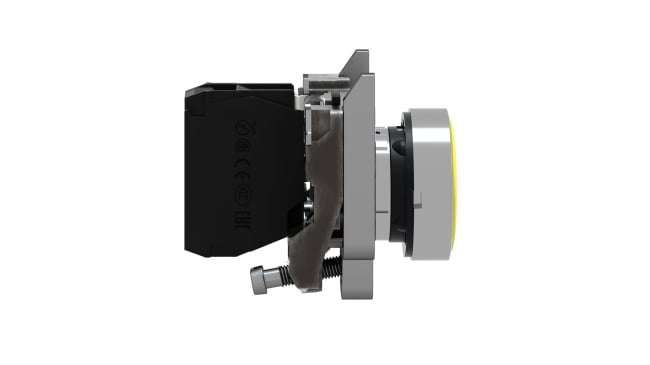 Pulsante di attivazione momentanea giallo Schneider Electric XB4BA51 per impianti industriali - Serie Harmony XB4.