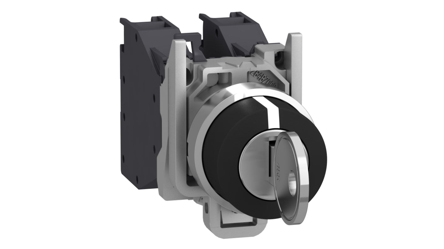 Interruttore a chiave Schneider Electric XB4BG03 - 3 posizioni, 2NA, IP66/IP67/IP69K - Ideale per macchinari industriali, automobilistici e controllo luci.
