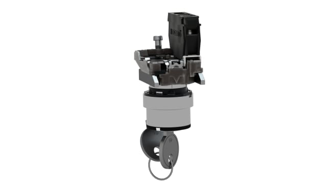 Interruttore a chiave Schneider Electric XB4BG41, 2 posizioni NA, 22mm, IP66/IP67/IP69K. Ideale per pannelli di controllo, robusto e preciso.